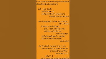 Design a number container System || Leetcode || Python || Medium || 2349 #leetcode #coding #python