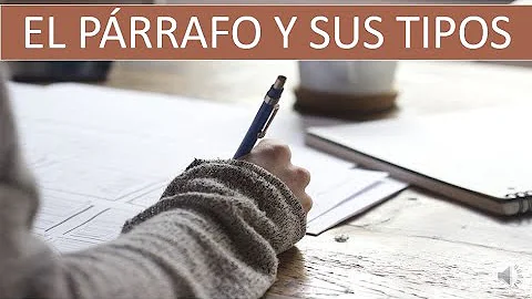 ¿Cuáles son los 4 tipos de párrafos?