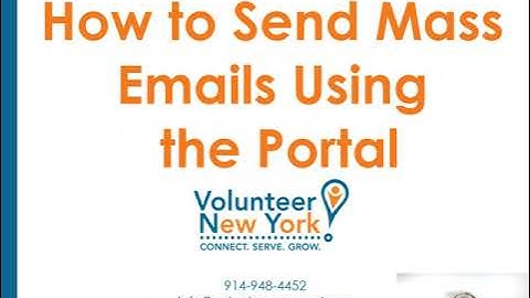 How to Send Mass Emails to Volunteers