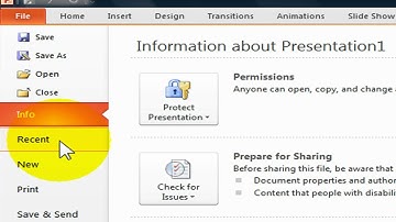 How to Use Backstage View In PowerPoint 2010