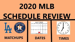 2020 mlb schedule review: matchups ...