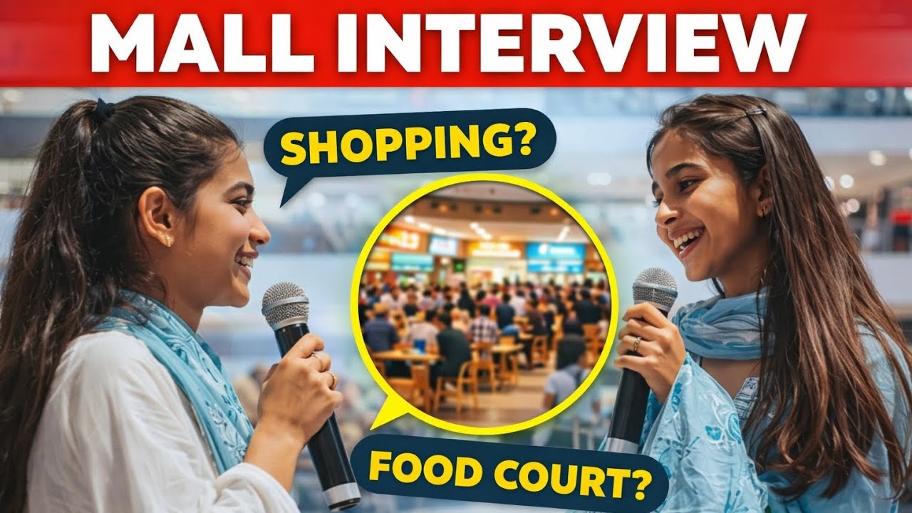 “Mall Interview 🎤 | Ayesha Se Dilchasp Guftagu | Shopping, Food Court & Fun”