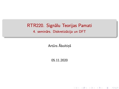 4.SEM. Diskretizācija un DFT