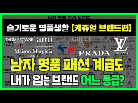 남자 명품 패션 계급도 캐쥬얼브랜드 총정리 