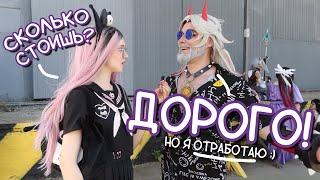 ASKING questions to COSPLAYERS at the festival