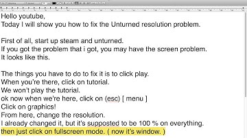 [Tutorial] How to fix the unturned resolution problem
