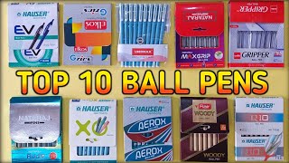 TOP 10 BEST BALL PENS 🔥🔥💯 ( REVIEW & COMPARISON ) BY YT STATIONARY 🔥