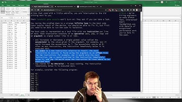 Advent of Code 2020 day 8 - Excel solution by pengi