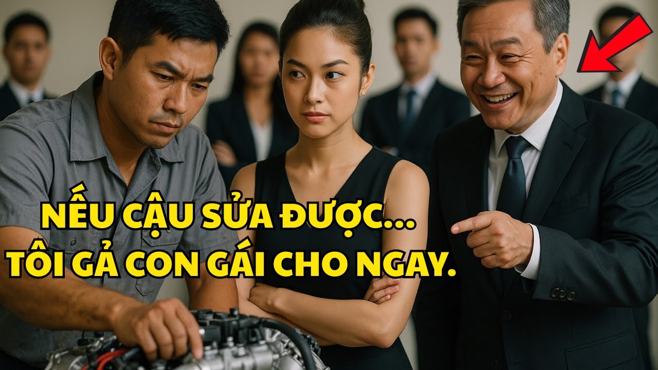 Bố Nữ Tỷ Phú Chế Giễu Thợ Máy Nghèo: ‘Sửa Được Cái Máy Này Tôi Gả Con Gái Cho’ Và Anh Ta Làm Được!