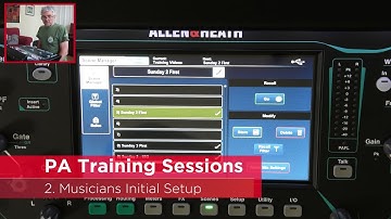 Allen & Heath SQ6 Tutorial: Session 2: Musicians Initial Setup