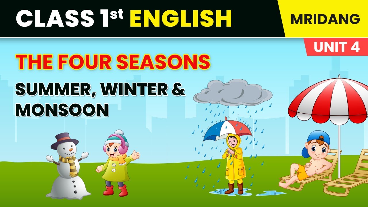 Summer, Winter & Monsoon The Four Seasons Seasons Class 1 English