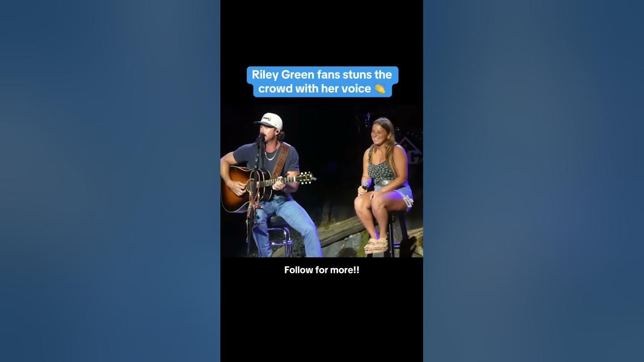 Riley Green fans surprised crowd with her voice!! #rileygreen #country