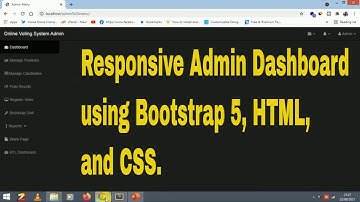 Admin Dashboard Using Bootstrap, HTML 5, CSS 3, JavaScript and JQuery.