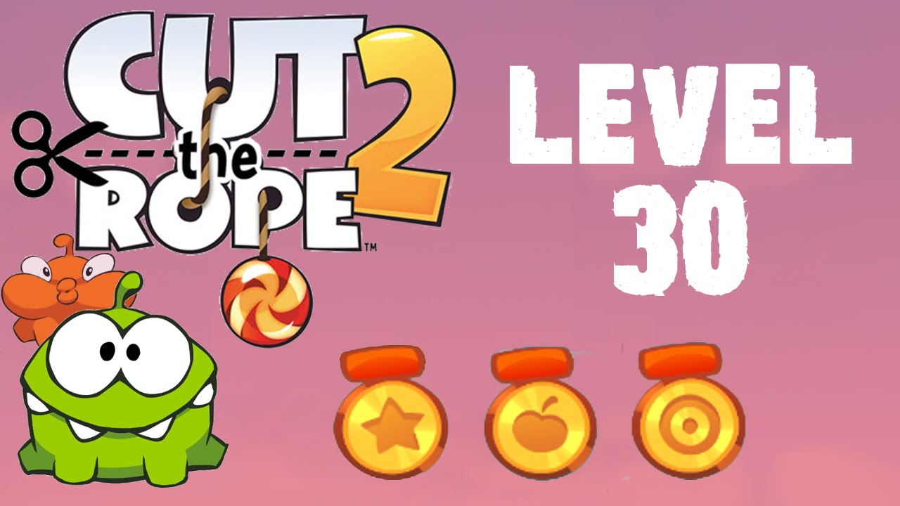 Cut the Rope 2 - Level 30 (3 stars, 41 fruits, 1 star + don't use