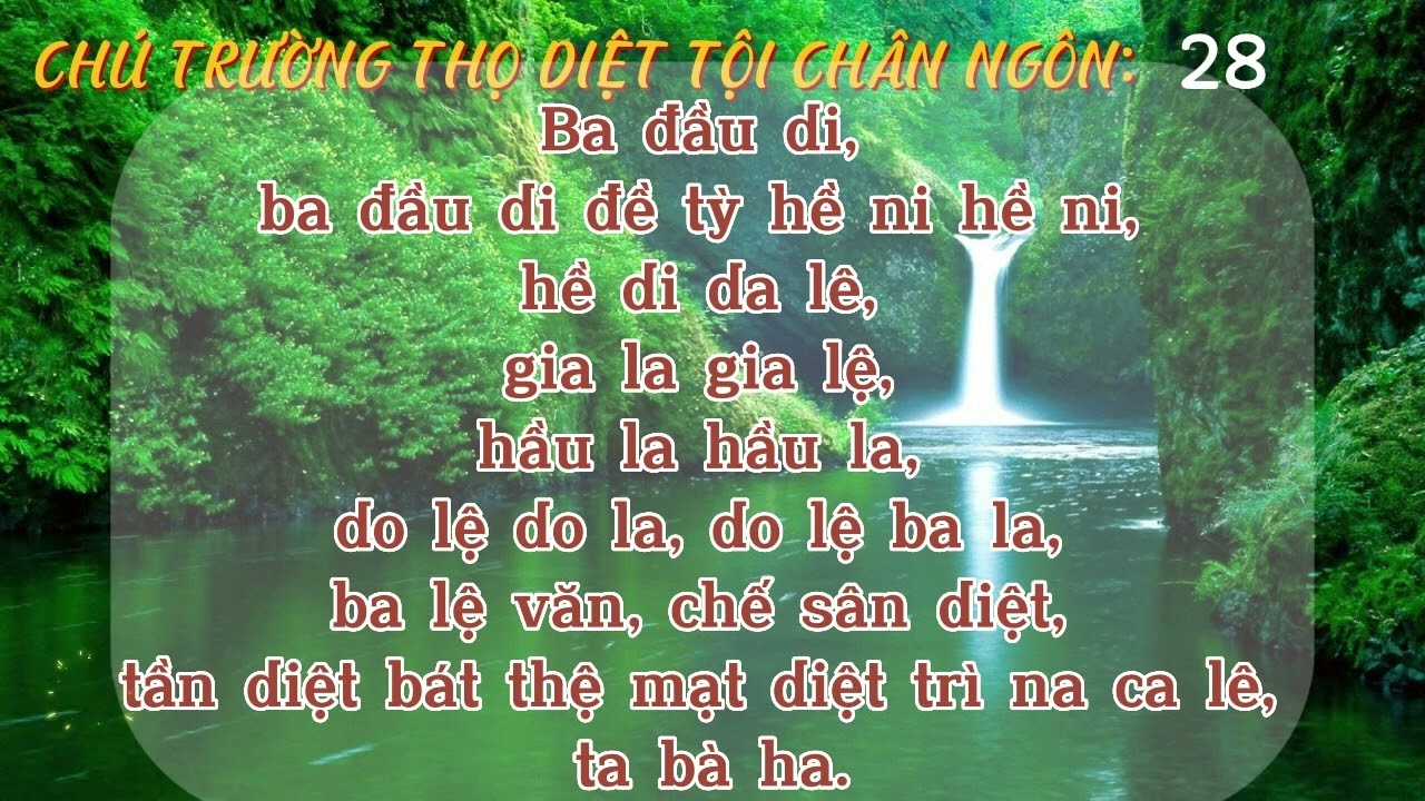[Tự Biên Tập] Chú Trường Thọ Diệt Tội Chân Ngôn - 108 biến