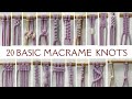20 Basic Macrame Knots for Beginners | Macrame Tutorial Step by Step