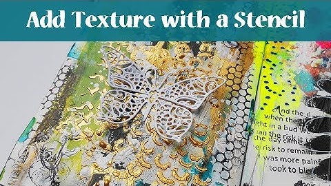 Beginners Art Journal Process - Easy Spread with Stencil