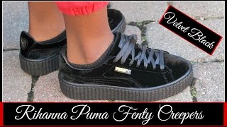 puma fenty velvet creepers black