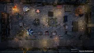 Vallaki Townsquare Blazing Sun Festival | Battlemap Demo | Curse of Strahd | Beneos Animated Videos