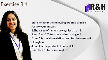 State whether the following statements are true or false justify | Trigonometry [Q11]