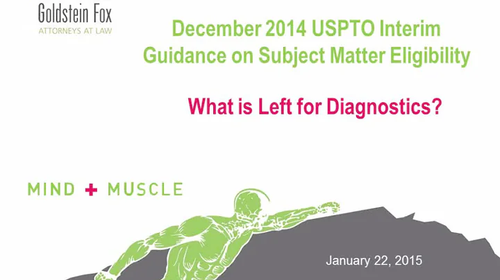 USPTO 101 Guidelines - What is Left for Diagnostics?