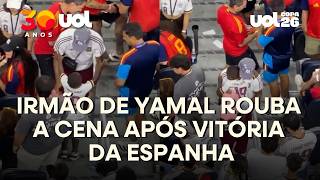 IRMÃO DE LAMINE YAMAL CORRE PARA ABRAÇAR CRAQUE APÓS VITÓRIA DA ESPANHA SOBRE A FRANÇA NA COPA
