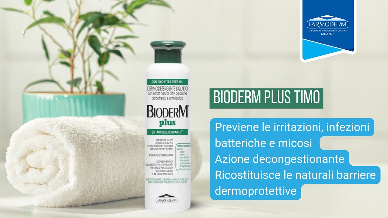 Bioderm Plus Timo – Detergente Intimo Extra Protezione con Timo e Tea Tree Oil