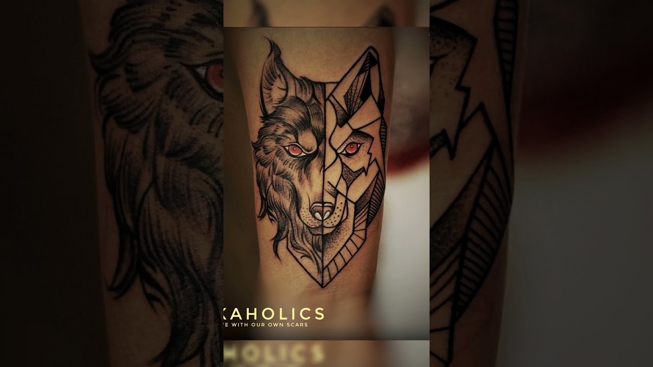 Geometric wolf 🐺 tattoo 🔥 DM for tattoo Appointments 🤝 the inkaholics  tattoo studio cbe (6380481646) - YouTube