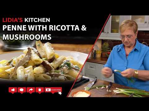 Easy Penne with Ricotta & Mushrooms