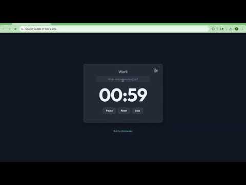 Pomodoro New Tab - by chromie.dev video preview 2