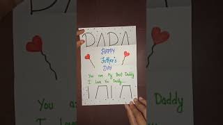 shorts Happy Fathers Day Special Card Idea 2023 . white paper fathers day gift shortvideo viral