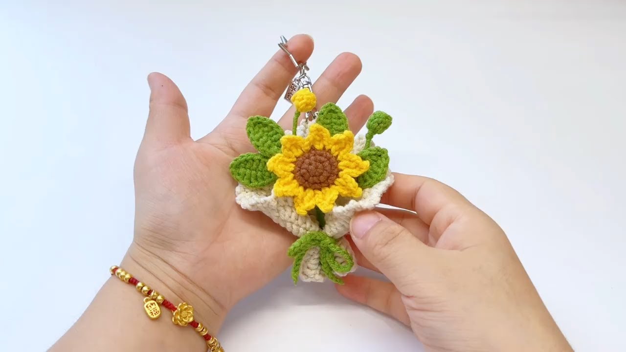 Crochet Mini Sunflower Bouquet  Cheerful Home Decor