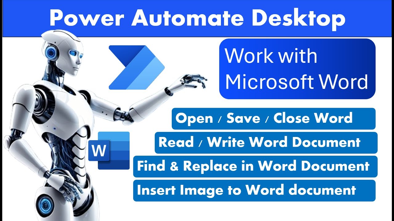 Power Automate Desktop - Microsoft Word Actions - YouTube