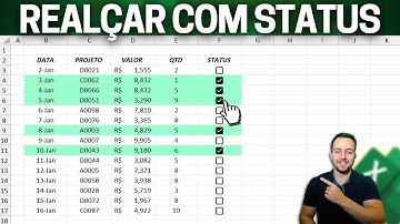 Como fazer CheckBox no Excel e Realçar Linha Inteira | Caixinha de Seleção