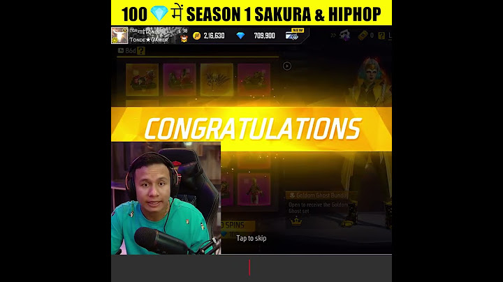 100 💎 Diamonds में Season 1 Sakura & Hiphop Old Elite Pass 😱 #shorts #tondegamer