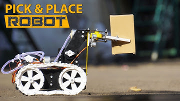 Motion Controlled Pick & Place Obstacle Avoider Robotic Vehicle | DIY Robotics