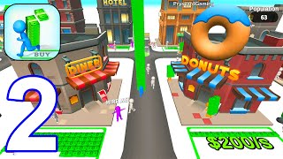 Moneyland - Gameplay Walkthrough Part 2 New Districts Unlocked (Android,iOS)