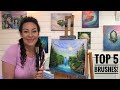 TOP 5 BRUSHES FOR PAINTING! MUST HAVE BRUSHES & PAINTING TUTORIAL