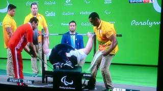 310 kilos Record Paralimpico Supino 2016 Paralympic Siamand Rahman's