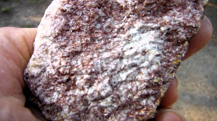 Iridescent Hematite on Pyrophyllite Starburst Crystals from Graves Mt. Georia