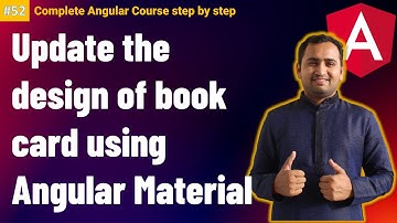 Update the design of Book Card using Angular Material | Angular Tutorial