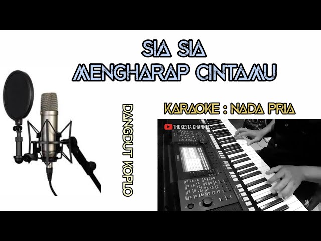 Sia sia Mengharap cintamu karaoke nada pria sedang versi koplo class=