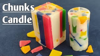 How to make Chunk candle / How to make pillar candle / Chunk candle making tutorial / wax chunks
