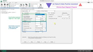 demonstration of programming for division equal segment of absodex direct drive motor