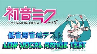 初音ミク Hatsune Miku - 低音厨音域テスト Low Vocal Range Test V4 Remix Cover