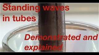 Standing waves in tubes demonstrated and explained: from fizzics.org