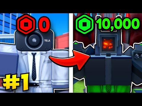 Noob To Pro With 10,000 Robux In Toilet Tower Defense.. Ep 1