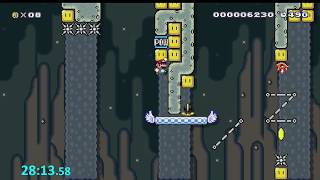 Super Mario Maker - Blind Kaizo Race #146: California Gold Mine #Race