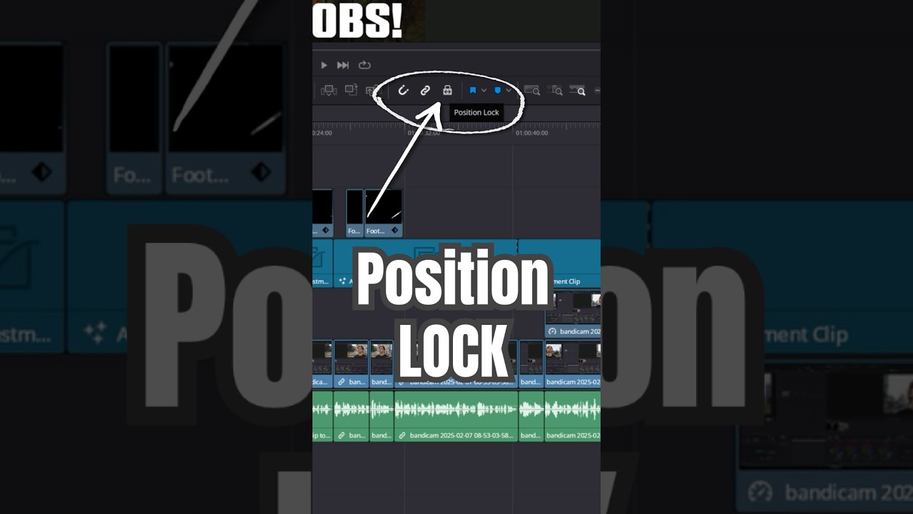 Stay in SYNC, Position Lock Your Tracks - DaVinci Resolve