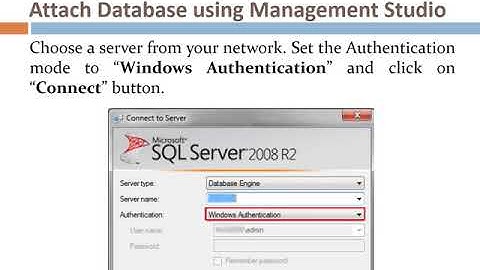 Steps to Restore Database from mdf File in SQL Server